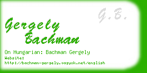 gergely bachman business card
